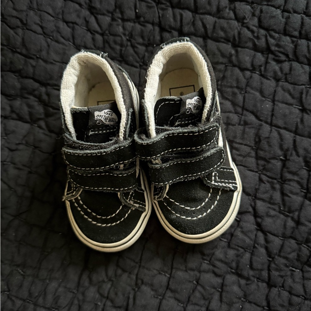 Vans Kids Black and White Sneakers